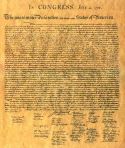 declaration of independence benjamin franklin